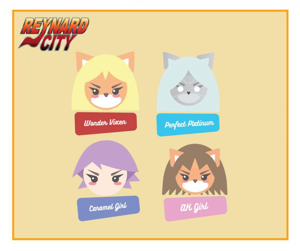 Reynard City Kawaii Heads by Phoenix Da Nerdette
